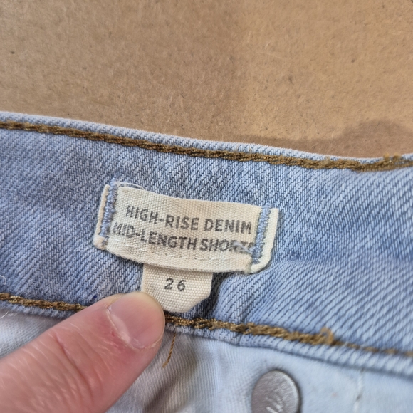 Madewell Women's Light Blue Jean Shorts with Frayed Hem - Picture 7 of 11